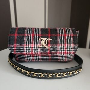 Juicy Couture Women's Plaid Fanny Pack Belt Purse